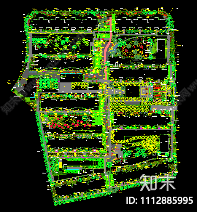 小区园林绿化图方案施工图下载【ID:1112885995】