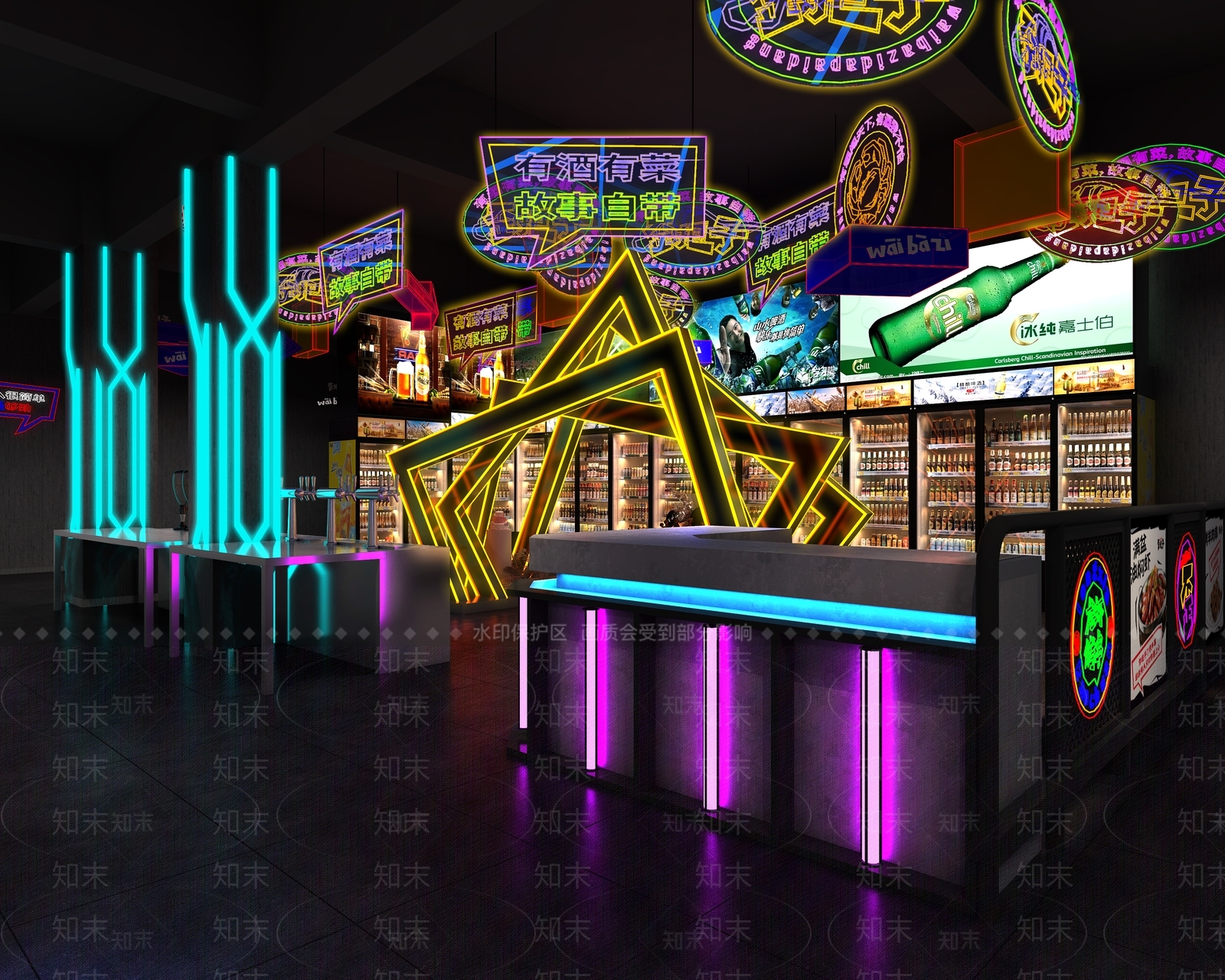 现代音乐餐厅3D模型下载【ID:1112751025】
