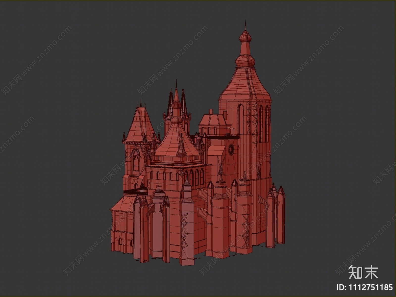 简欧哥特风格城堡3D模型下载【ID:1112751185】
