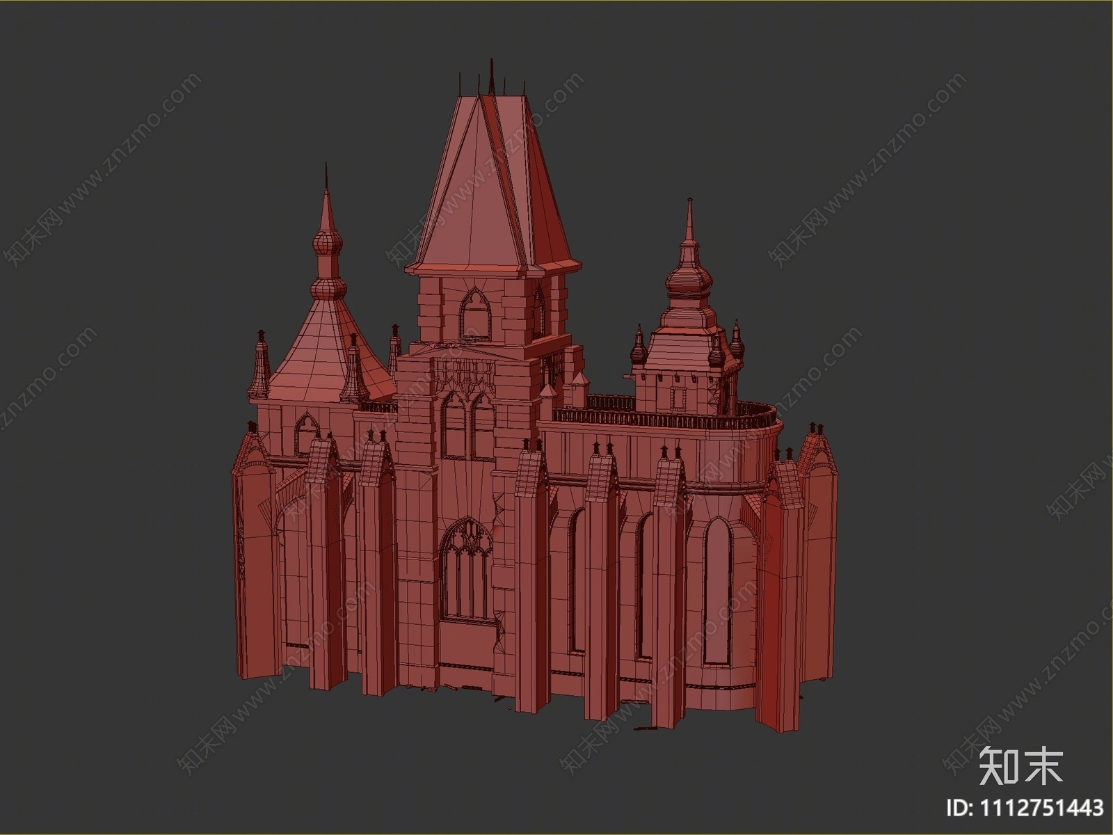 简欧哥特风格城堡3D模型下载【ID:1112751443】