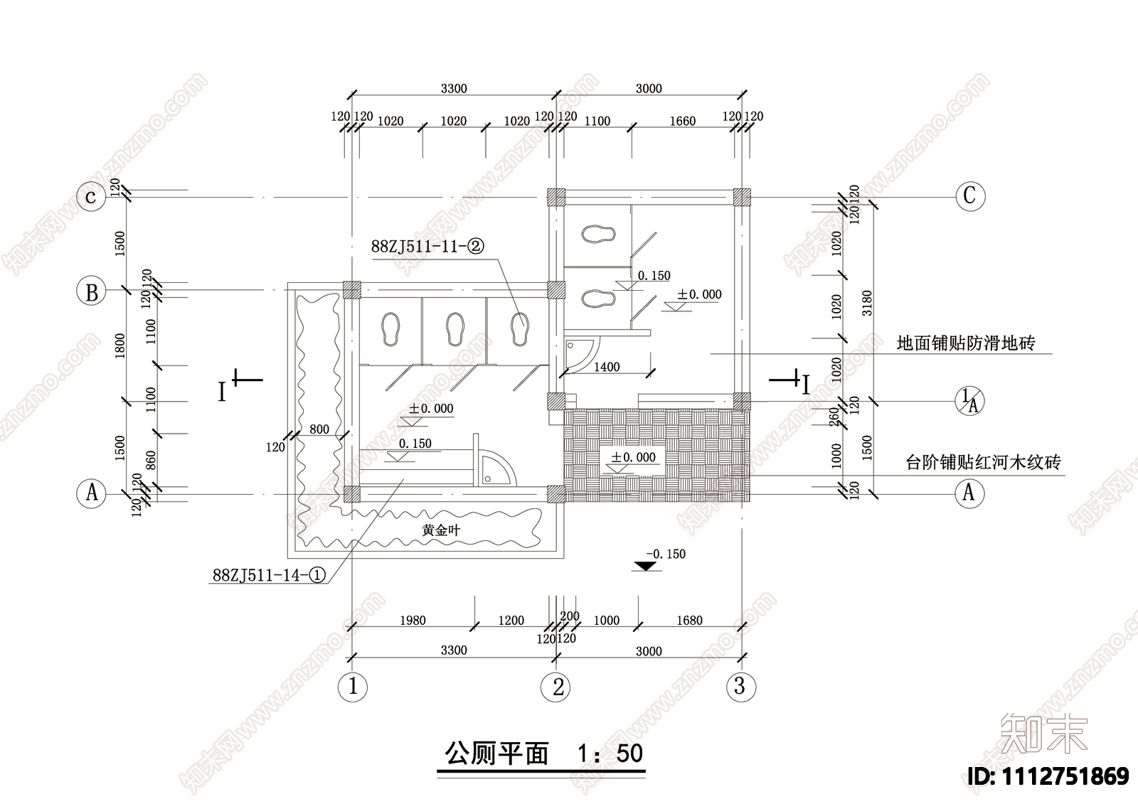 古建公厕建施结施给排水详图cad施工图下载【ID:1112751869】