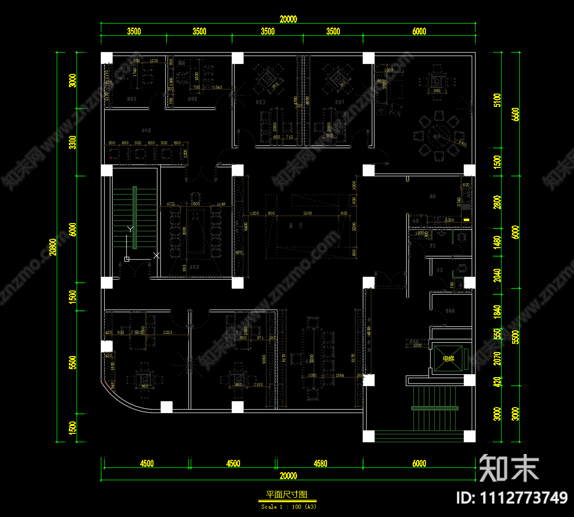 茶室cad施工图下载【ID:1112773749】