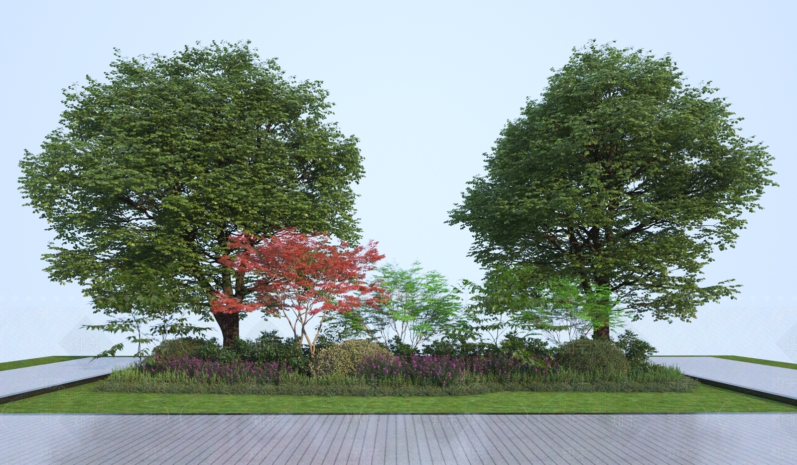 现代植物堆3D模型下载【ID:1112777862】