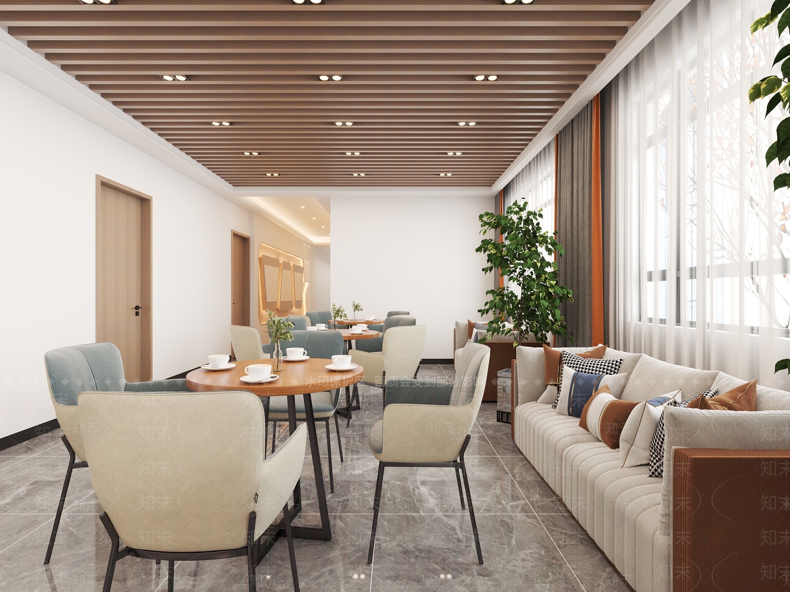 现代党建服务大厅3D模型下载【ID:1112791638】
