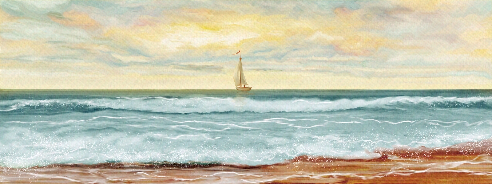 简约大海风景油画壁画贴图下载【ID:1112783038】