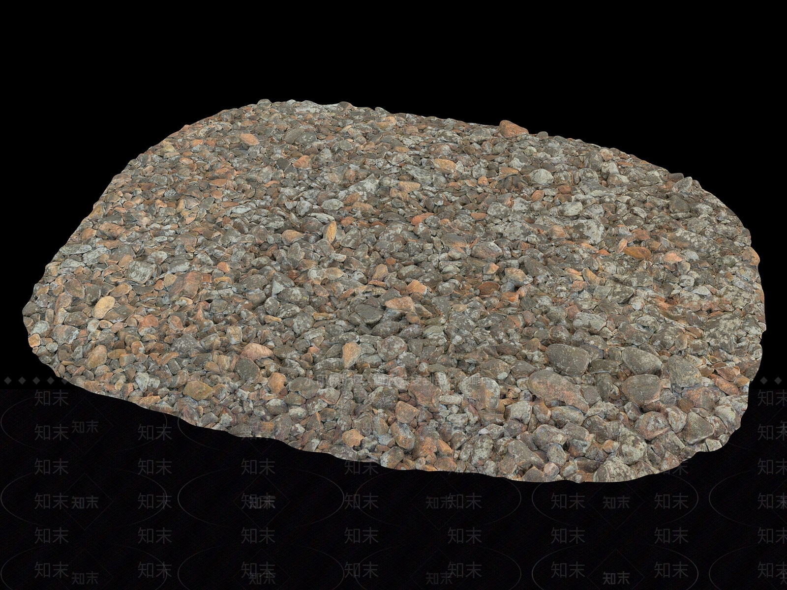 现代石头堆3D模型下载【ID:1112790695】
