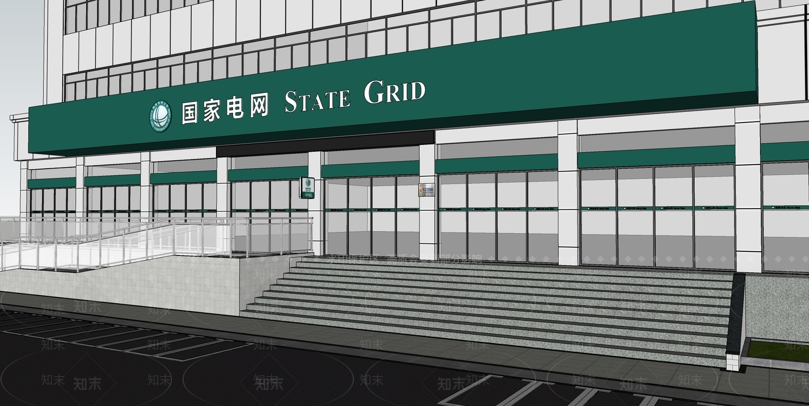 现代门头门面SU模型下载【ID:1112807632】