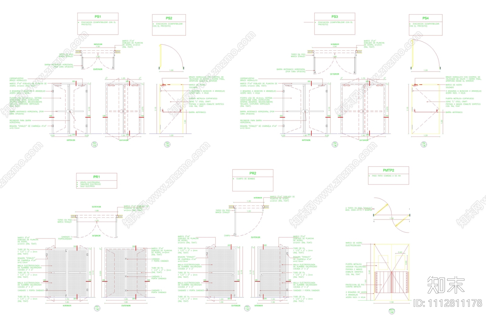 国外卷帘门CAD施工图下载【ID:1112811178】