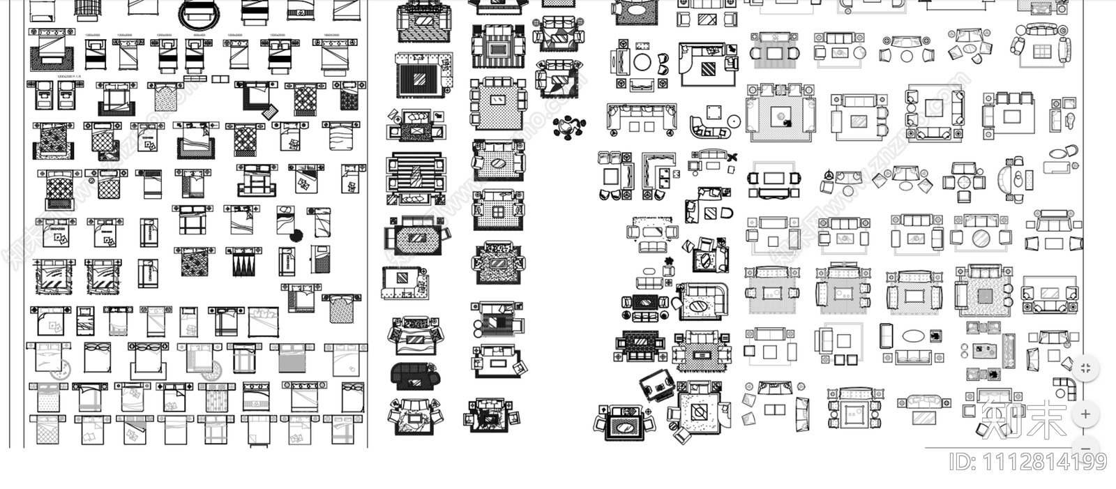 家具中式素材施工图下载【ID:1112814199】