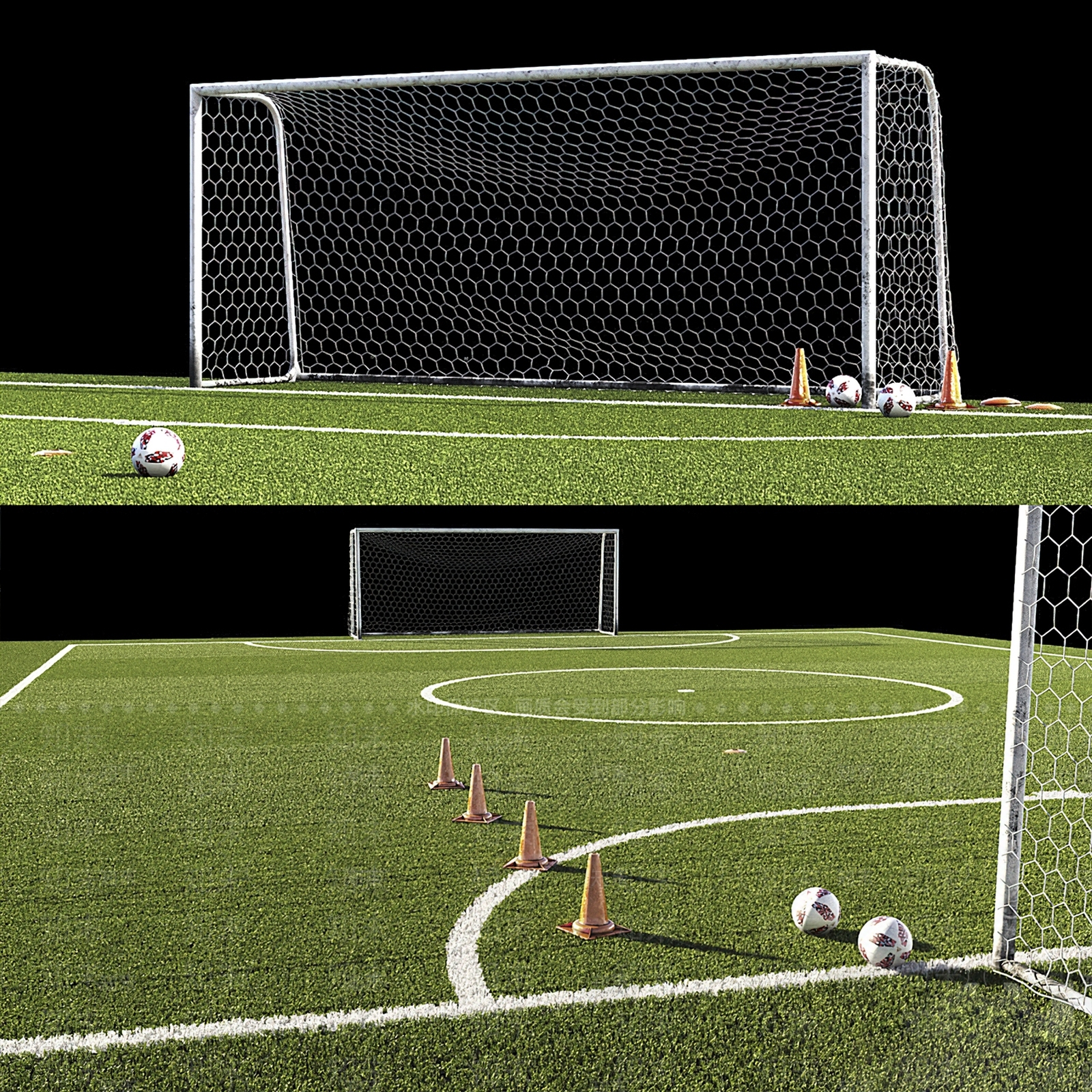 现代足球场3D模型下载【ID:1112817591】