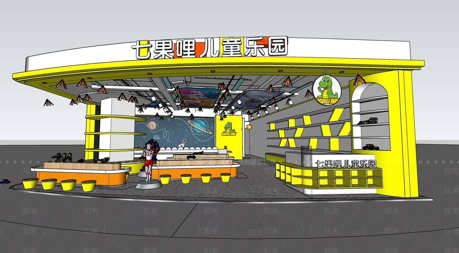 现代玩具礼品店SU模型下载【ID:1112825324】