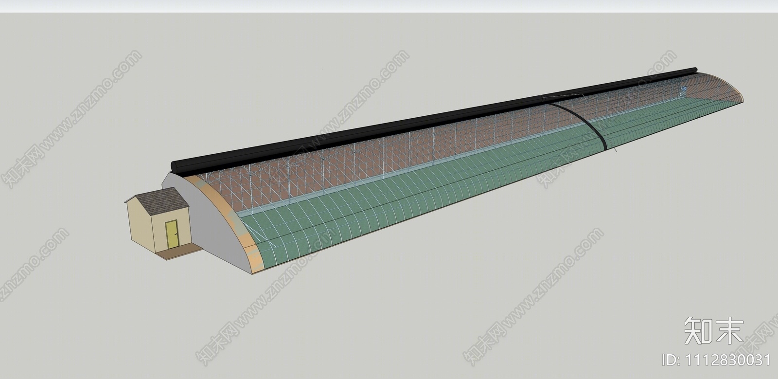 现代蔬菜大棚SU模型下载【ID:1112830031】