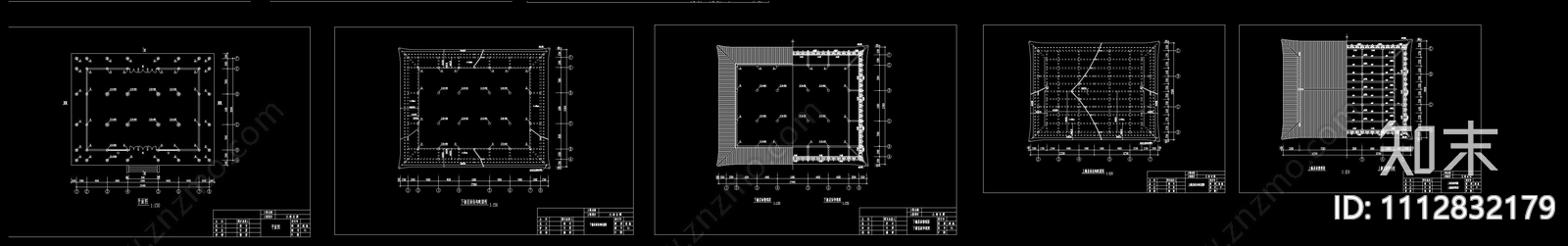 大雄宝殿建筑施工图cad施工图下载【ID:1112832179】
