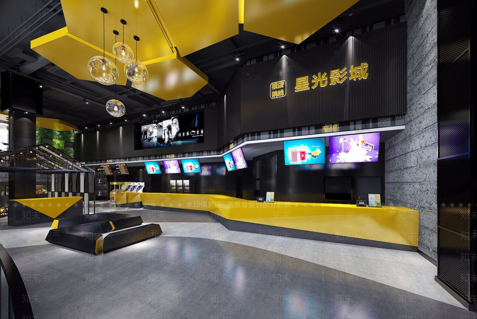 现代电影院3D模型下载【ID:1112842220】