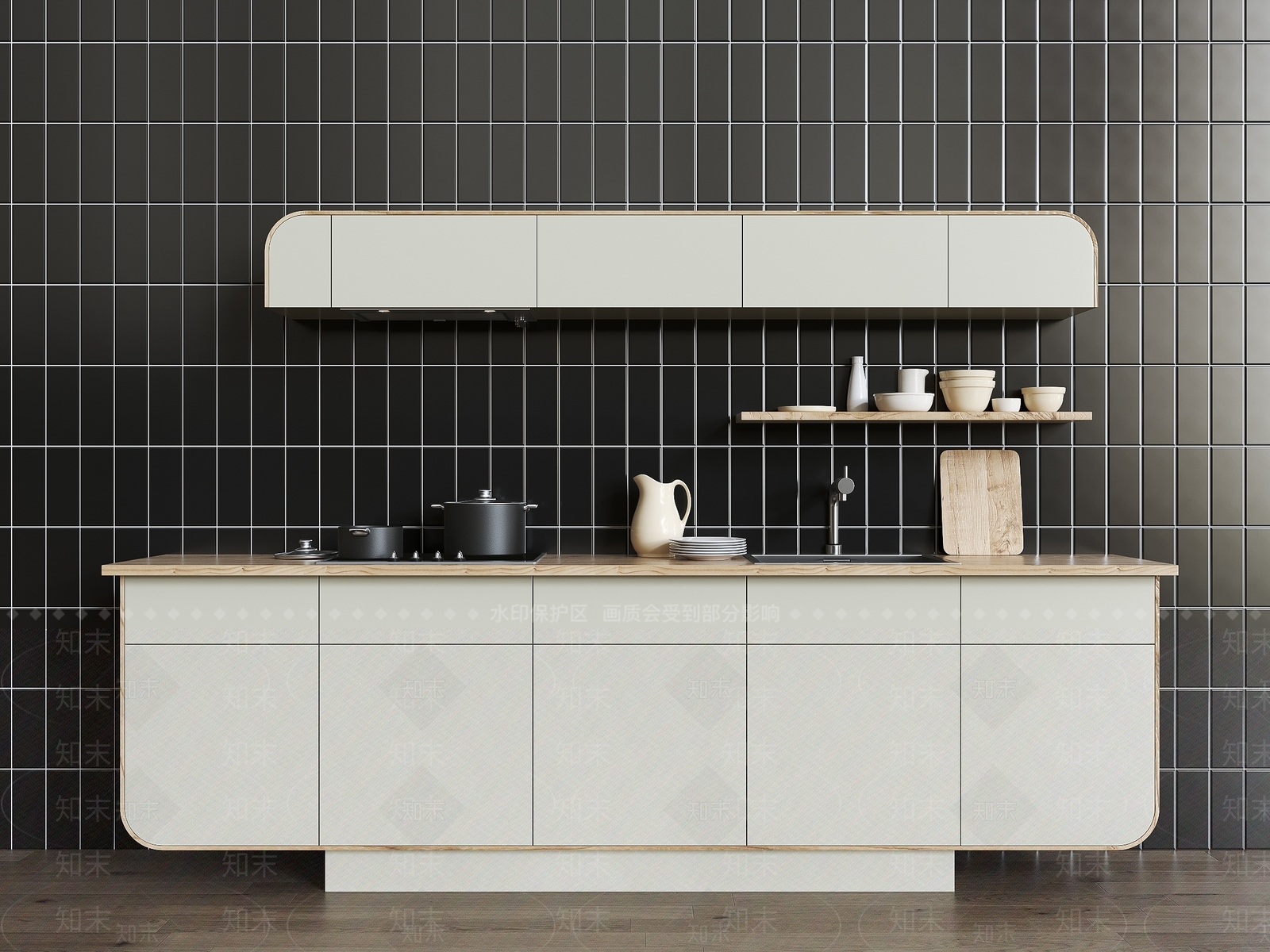 北欧橱柜组合3D模型下载【ID:1112926140】