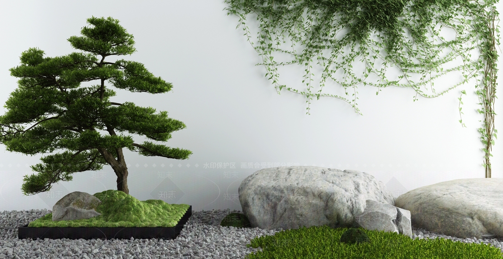 新中式假山水景3D模型下载【ID:1112853854】
