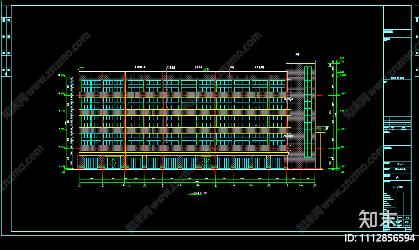 五层改扩建生产及辅助用房建筑施工图施工图下载【ID:1112856594】