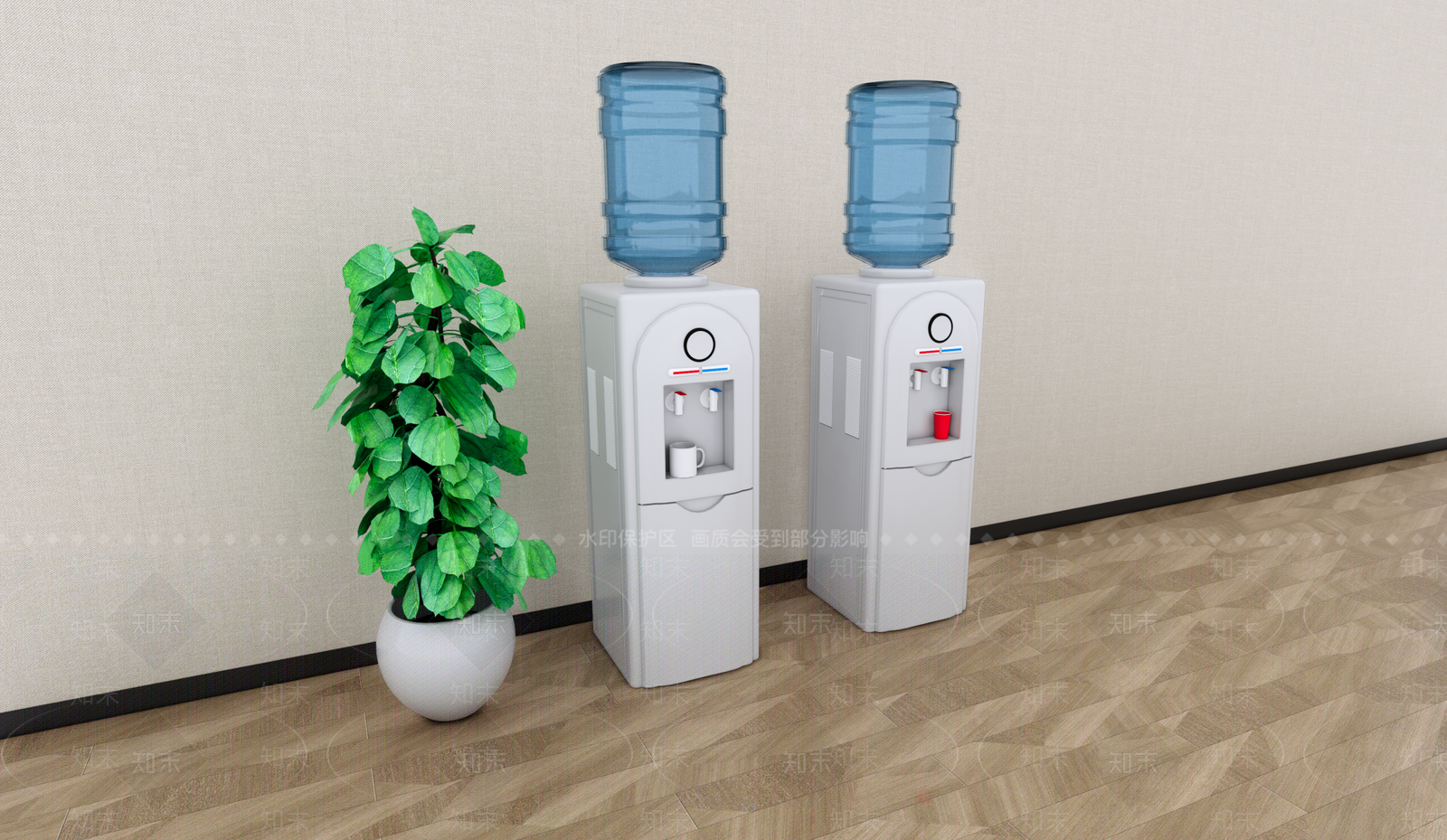 现代饮水机SU模型下载【ID:1112861599】