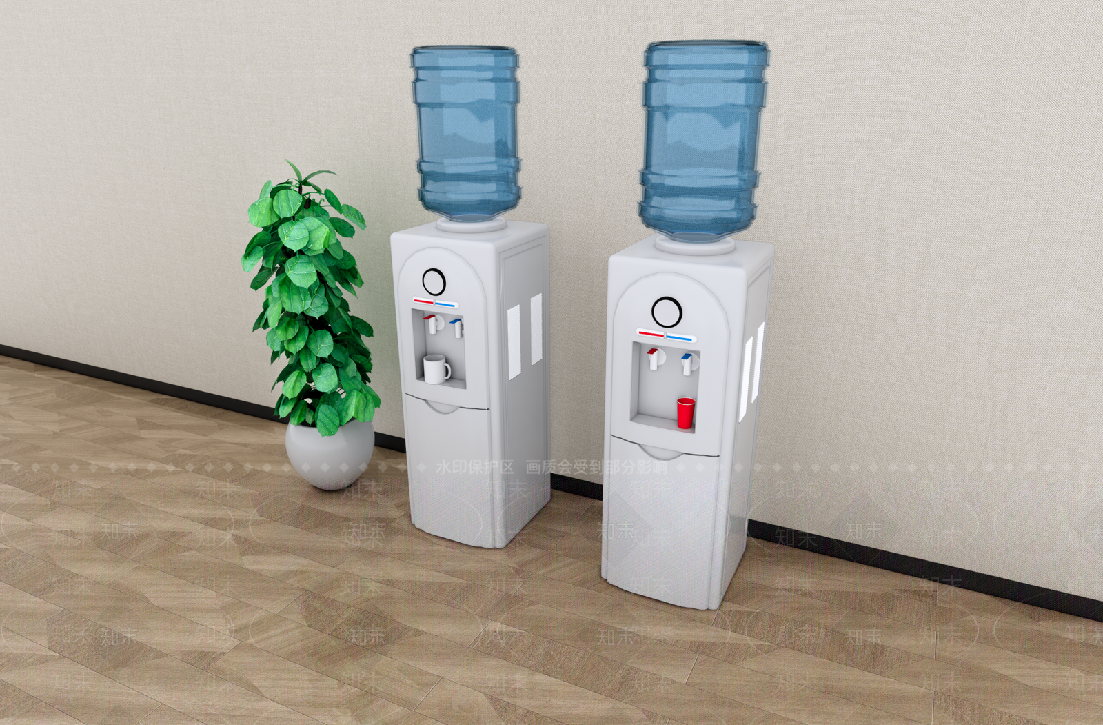 现代饮水机SU模型下载【ID:1112861599】