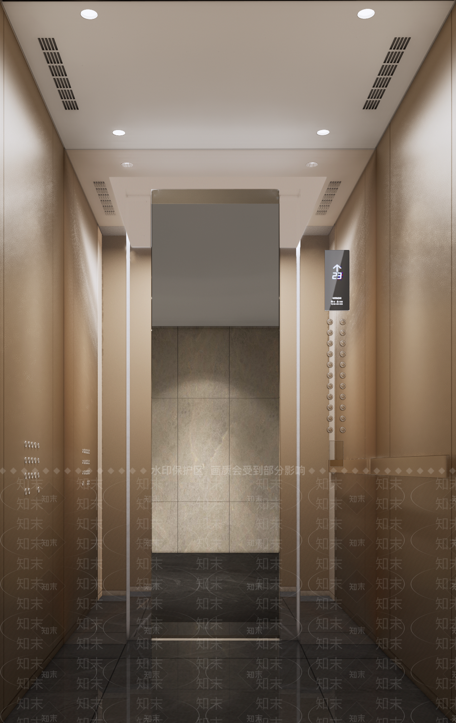 现代电梯厅SU模型下载【ID:1112869771】