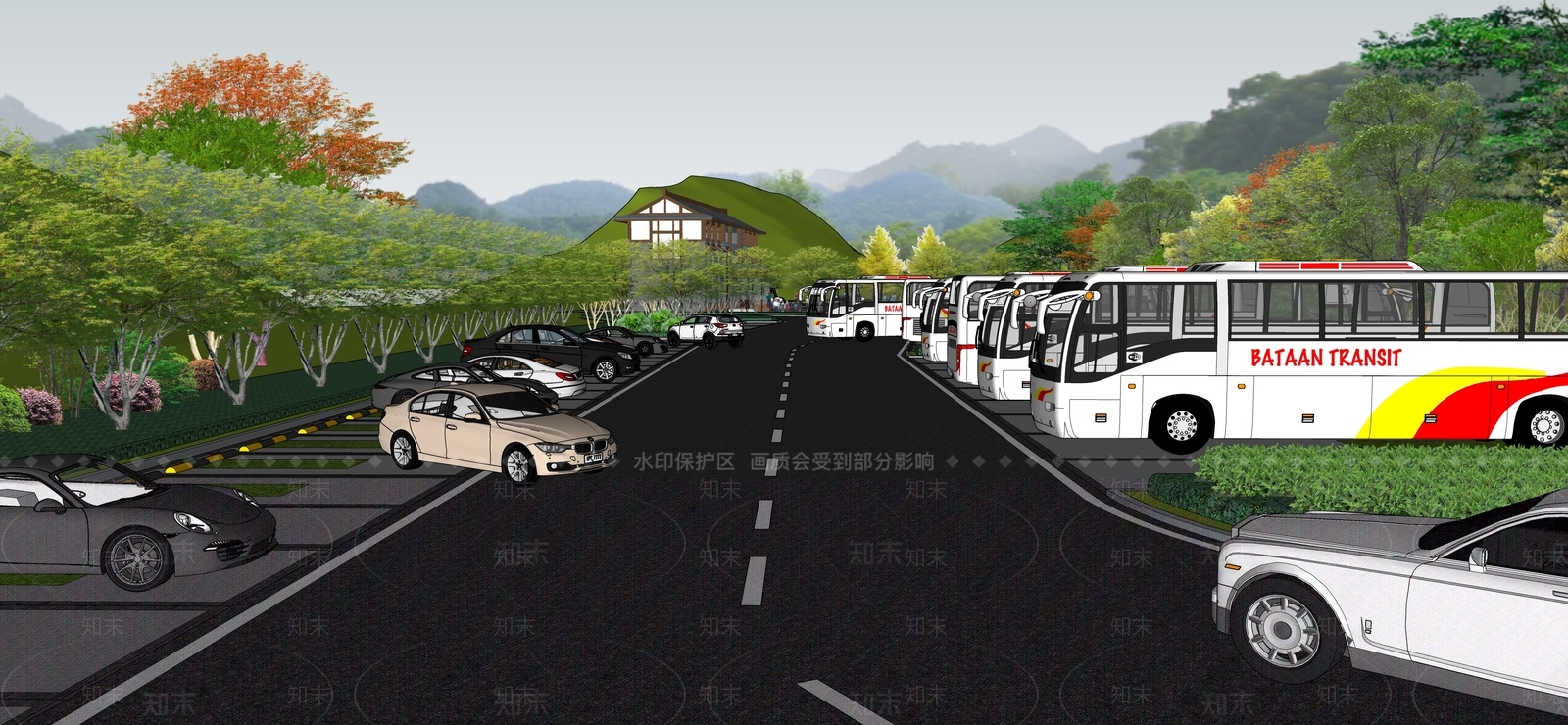 现代游客服务中心SU模型下载【ID:1112871341】