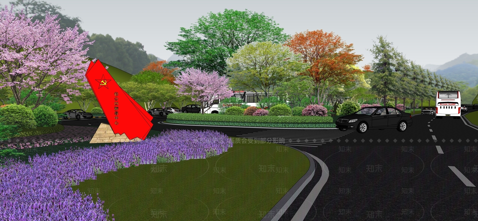 现代游客服务中心SU模型下载【ID:1112871341】