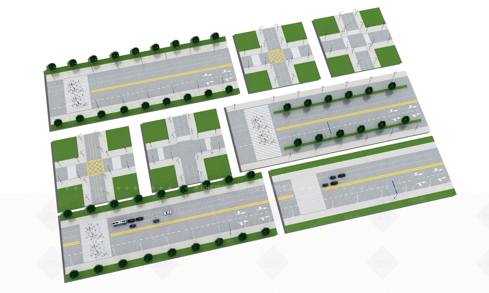 现代马路3D模型下载【ID:1113000857】