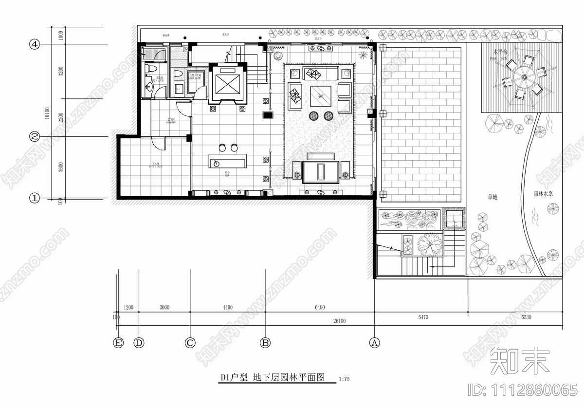 600㎡别墅CAD施工图cad施工图下载【ID:1112880065】