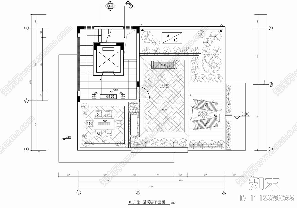 600㎡别墅CAD施工图cad施工图下载【ID:1112880065】