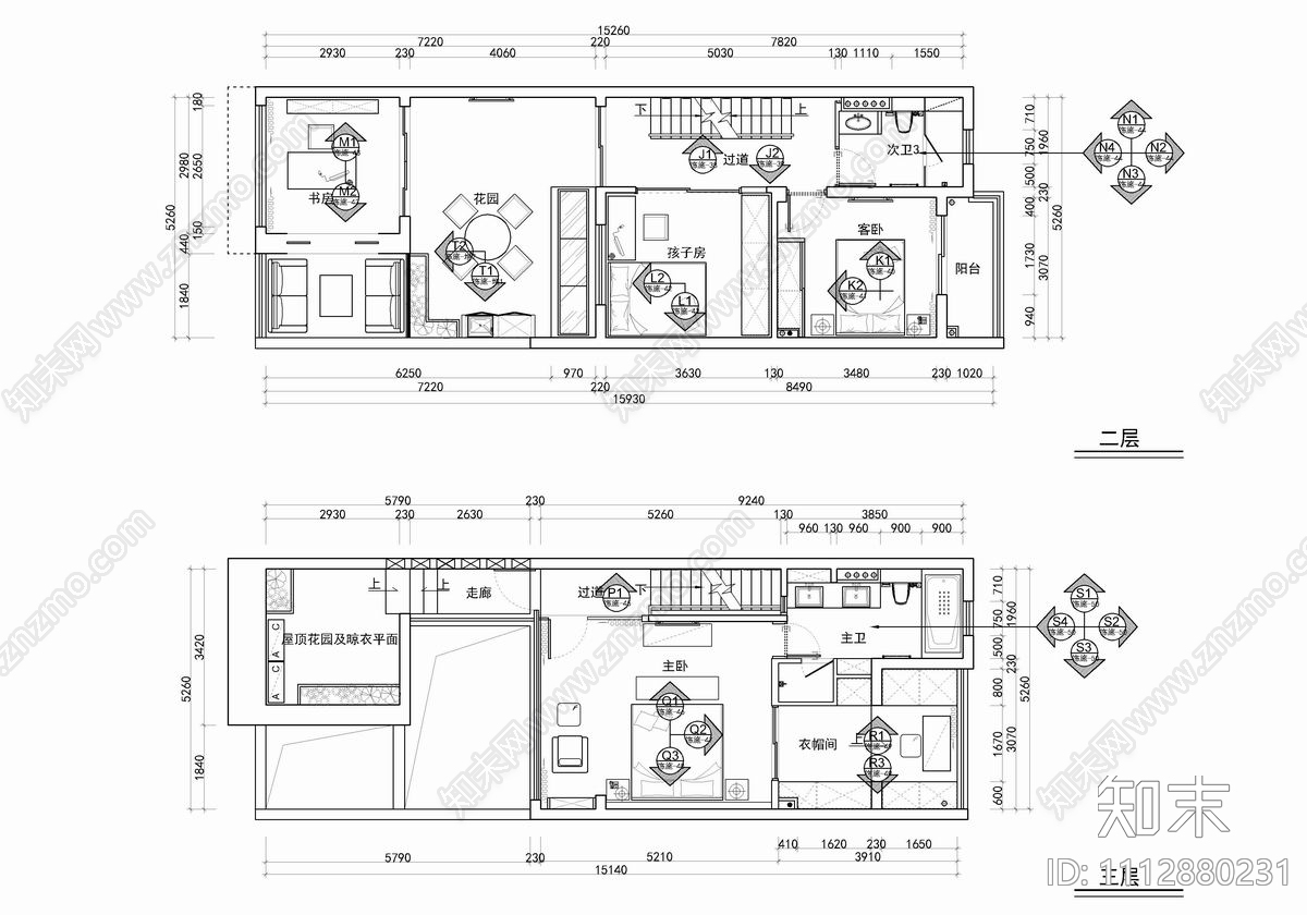 400㎡别墅CAD施工图cad施工图下载【ID:1112880231】