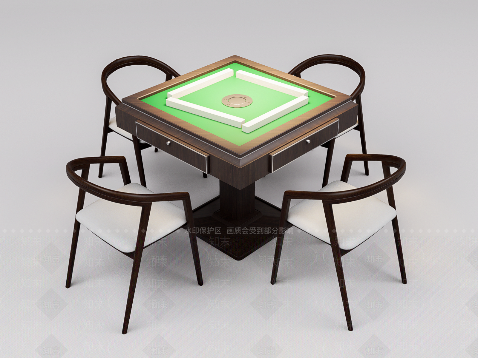 现代棋牌桌SU模型下载【ID:1112889557】