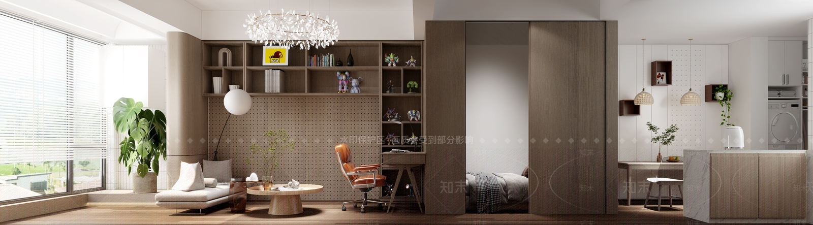 北欧单身公寓3D模型下载【ID:1112891248】