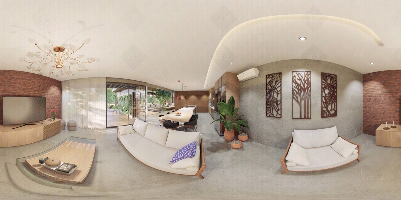 HDR别墅豪宅室内贴图下载【ID:1112893931】