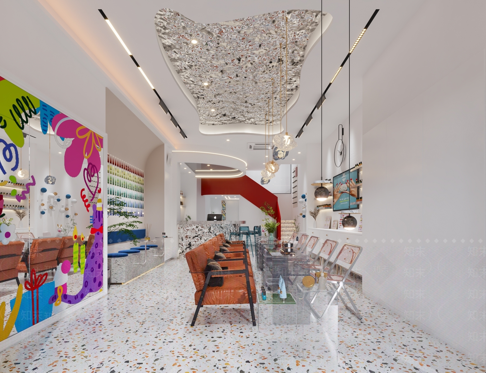 现代美甲店3D模型下载【ID:1112916378】