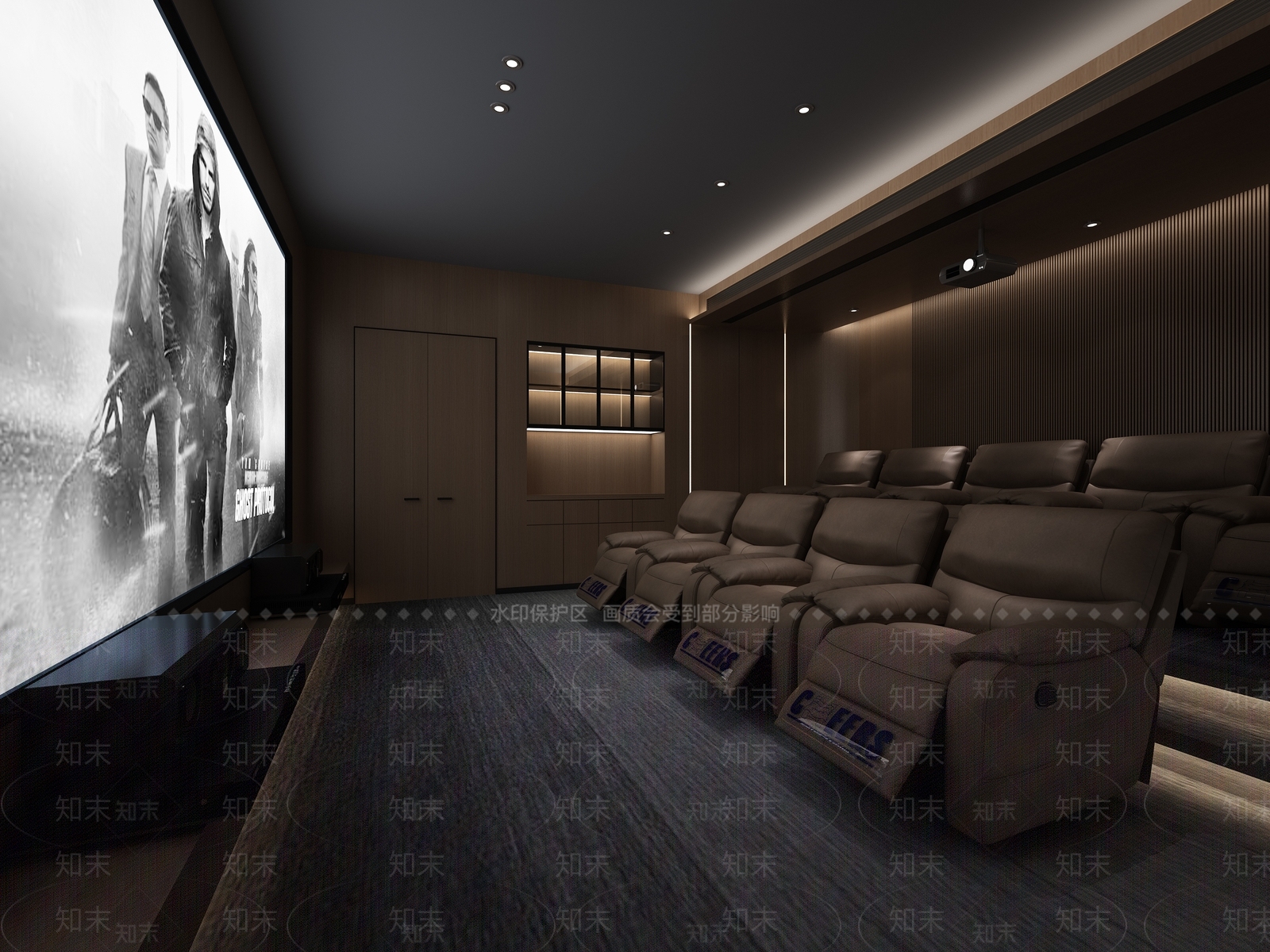 现代家居影音室3D模型下载【ID:1112919222】