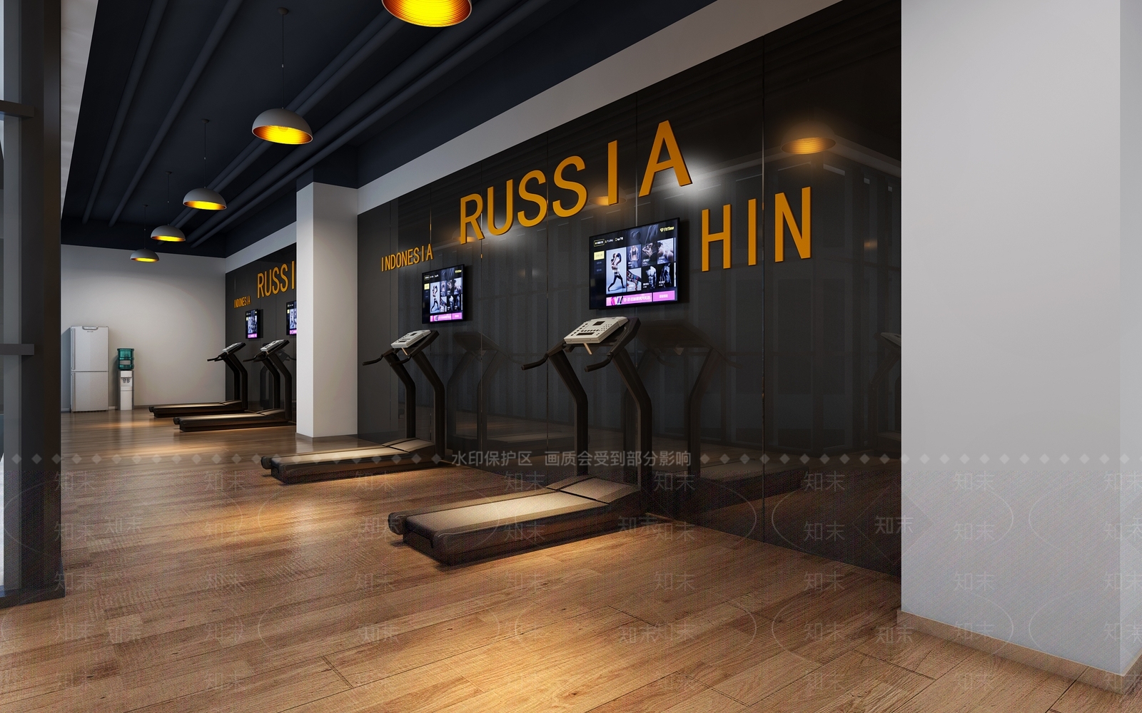 现代健身房3D模型下载【ID:1112932698】