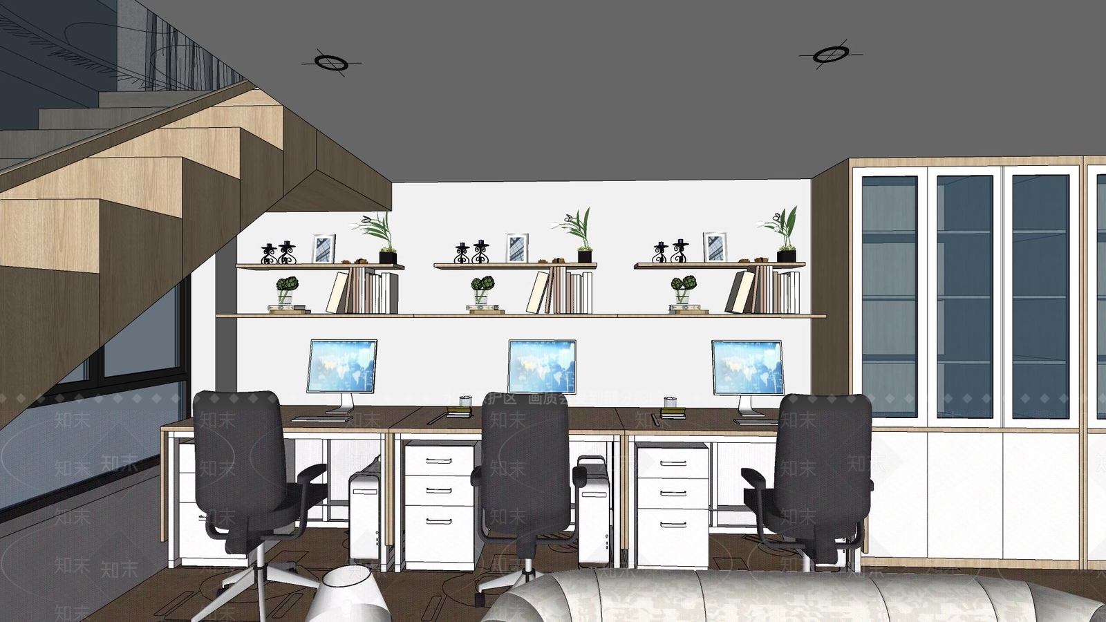 现代双层宿舍SU模型下载【ID:1112935397】