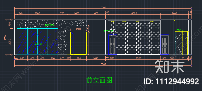 新中式餐厅cad施工图下载【ID:1112944992】