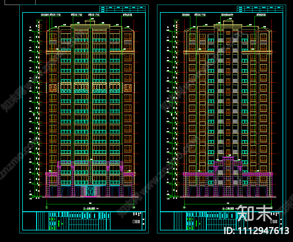 某小区5号楼十六层住宅楼建筑施工图施工图下载【ID:1112947613】