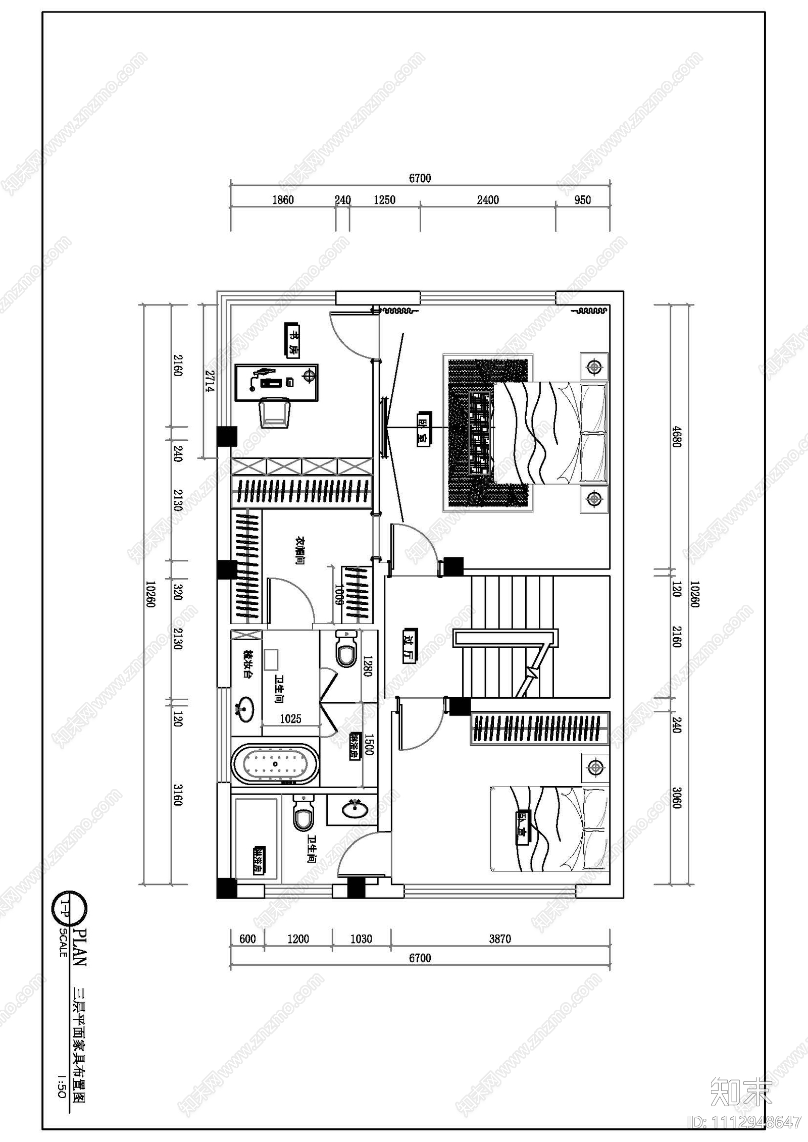 欧式古典别墅施工图cad施工图下载【ID:1112948647】