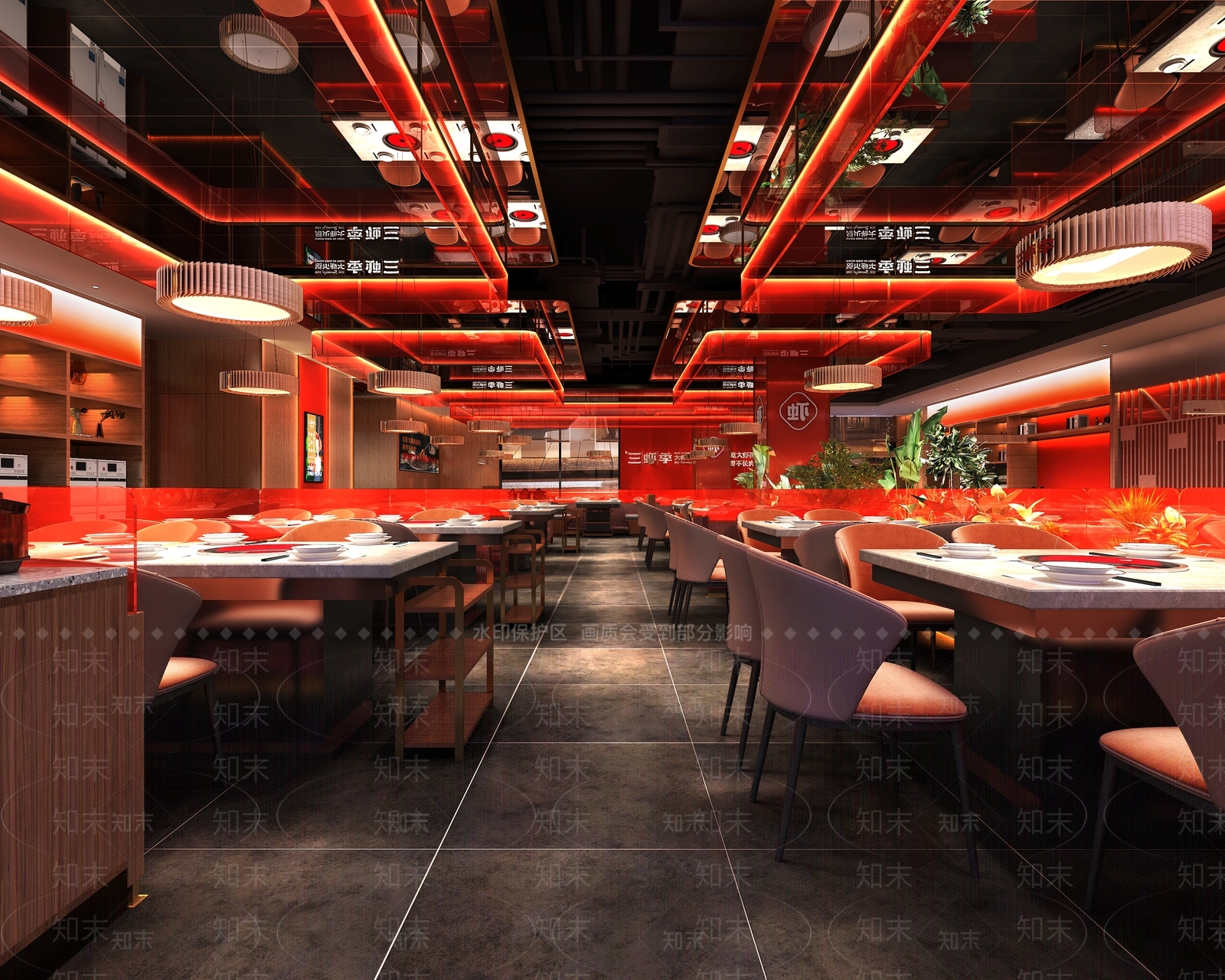 现代中餐厅3D模型下载【ID:1221950271】