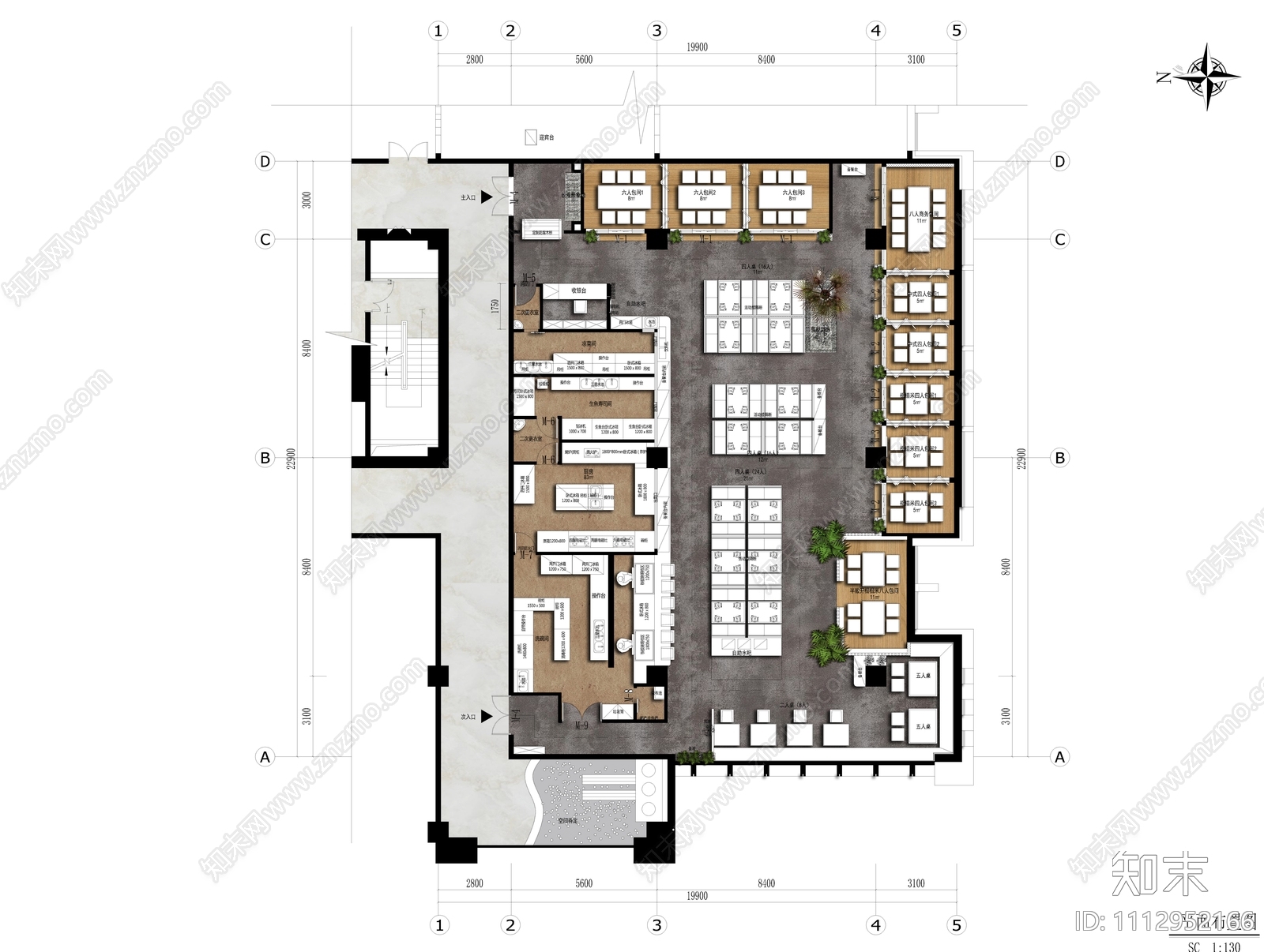 日式料理施工图cad施工图下载【ID:1112952166】