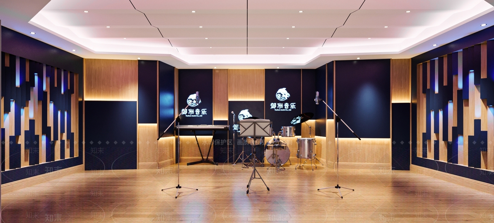 现代录音室空间3D模型下载【ID:1112952673】