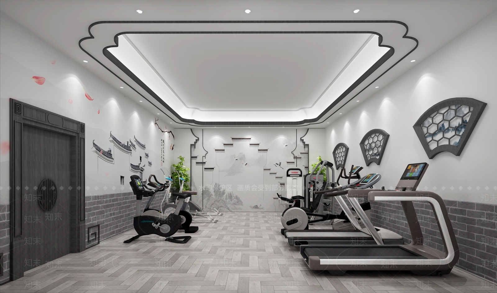 新中式健身房3D模型下载【ID:1112956073】