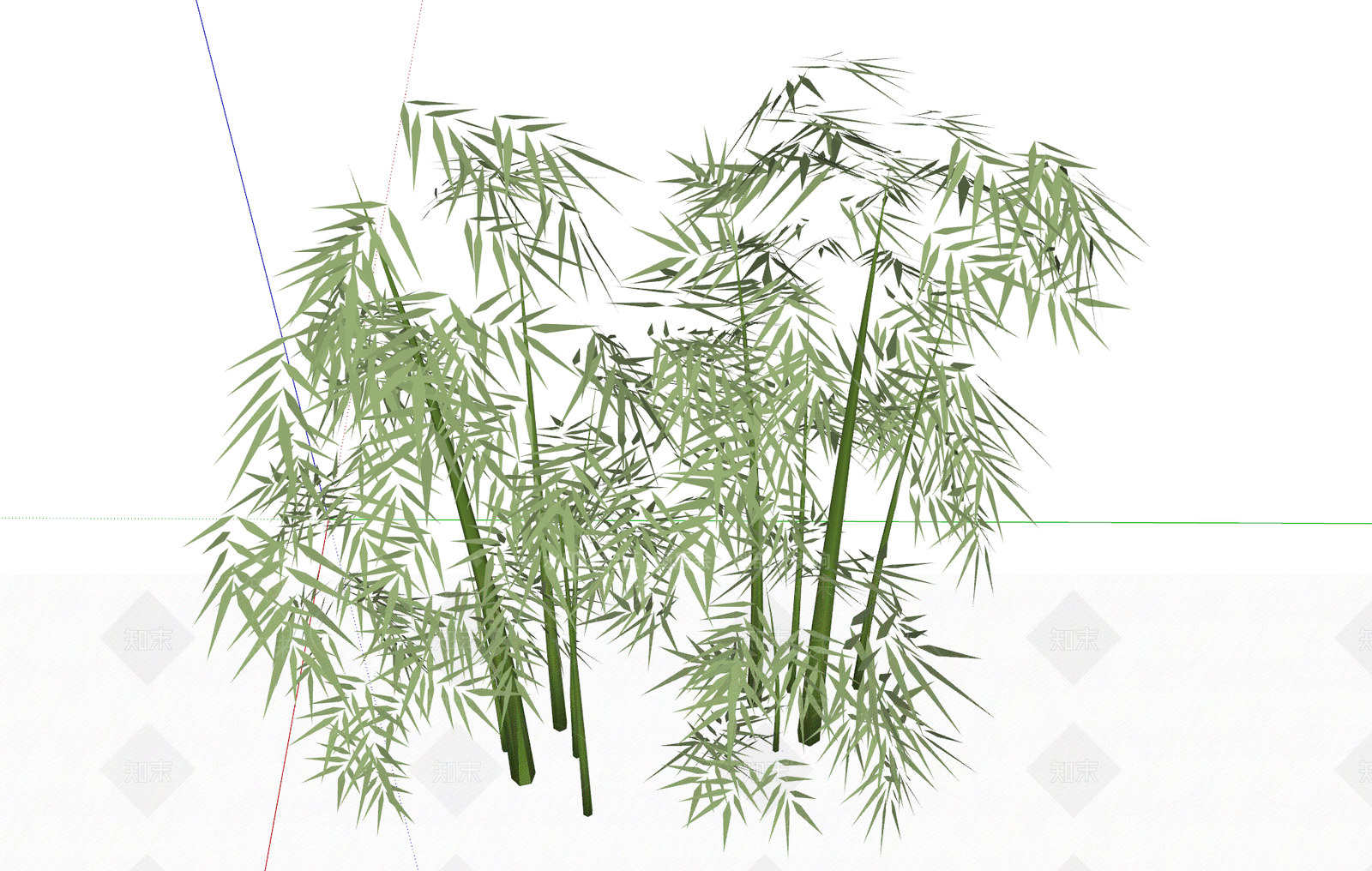 现代竹类SU模型下载【ID:1112960333】