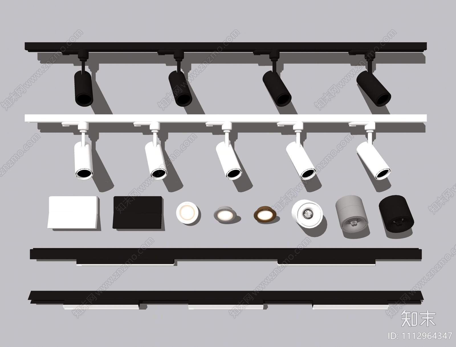 现代轨道灯SU模型下载【ID:1112964347】