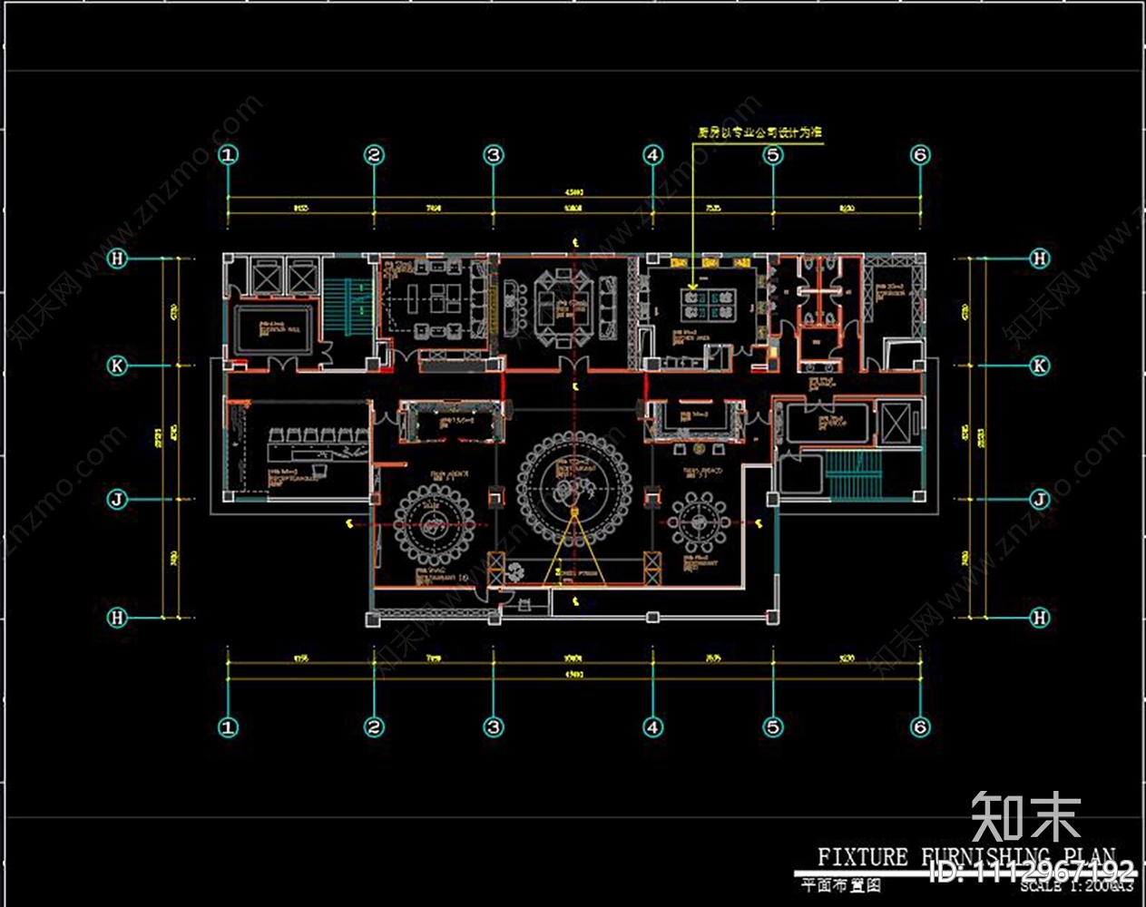 新中式会所CADcad施工图下载【ID:1112967192】