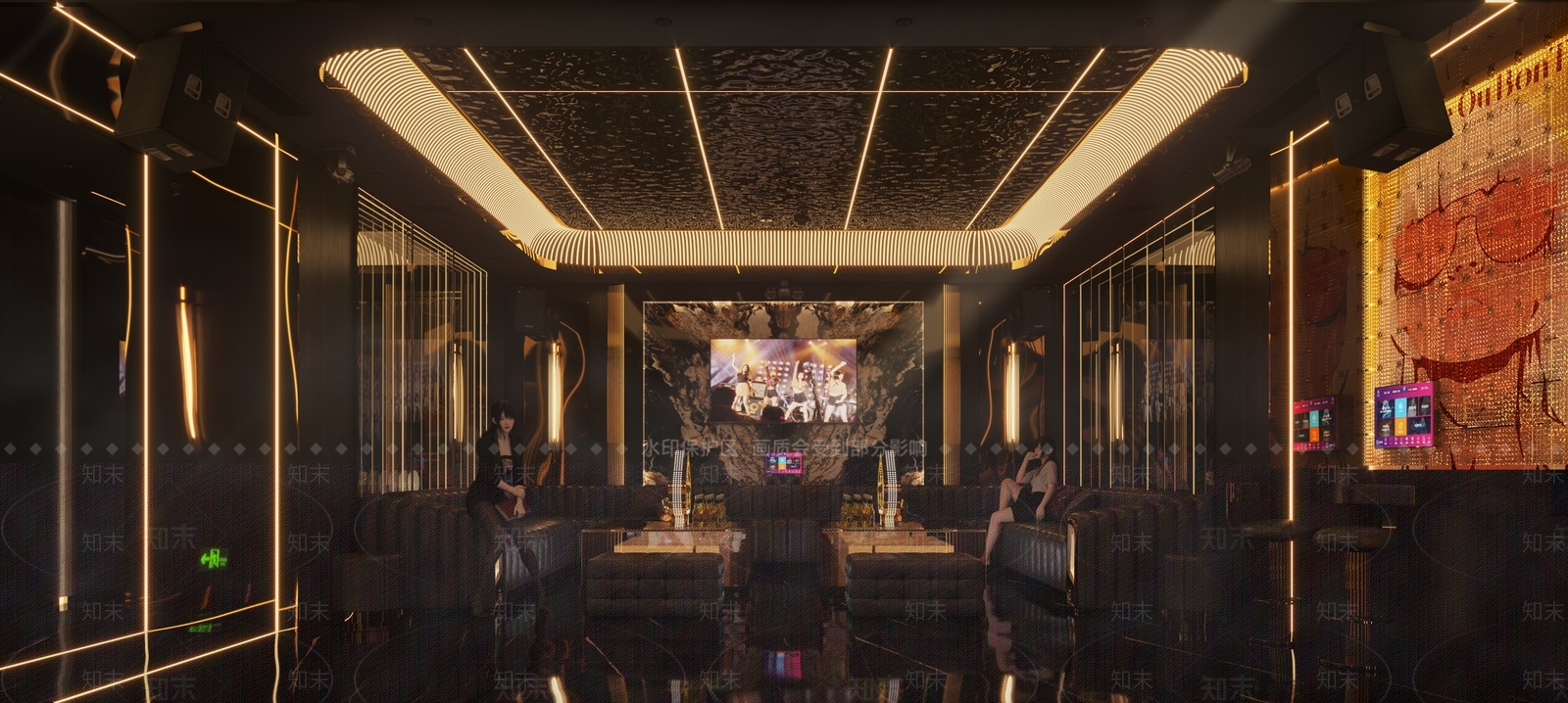 现代KTV包厢3D模型下载【ID:1112972716】