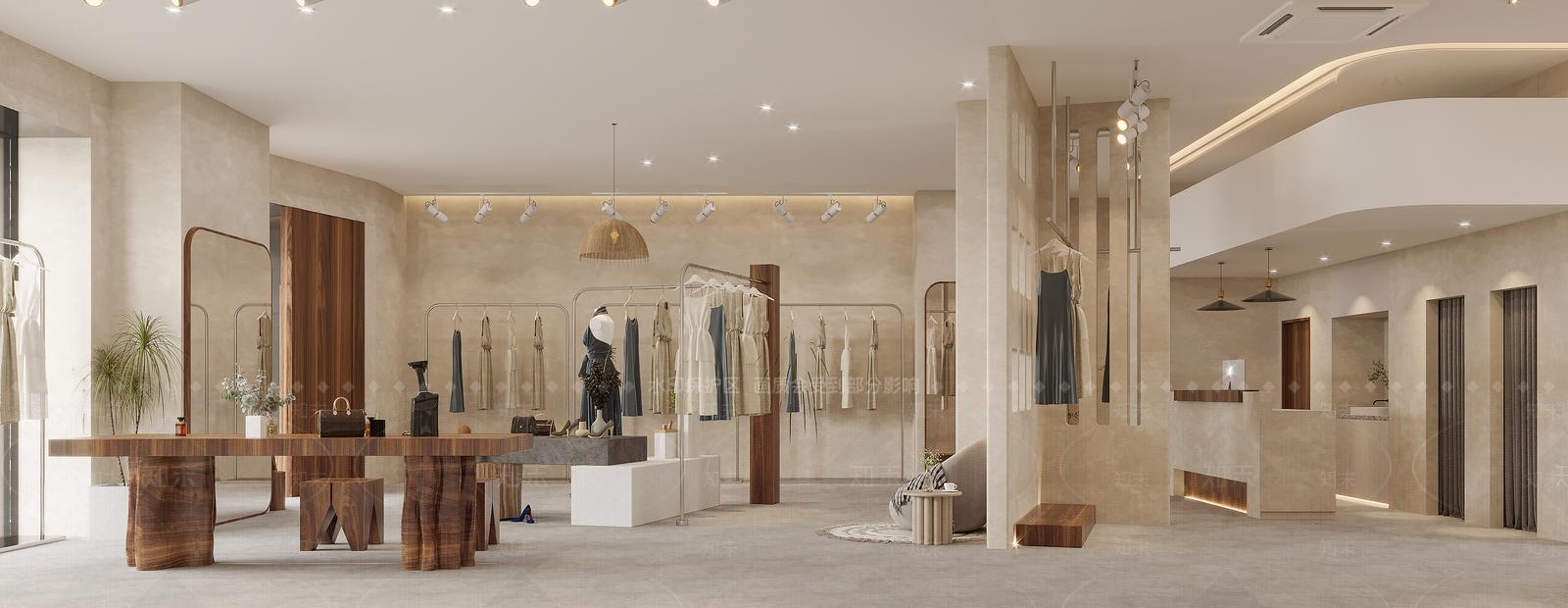 侘寂女服装店3D模型下载【ID:1112972913】