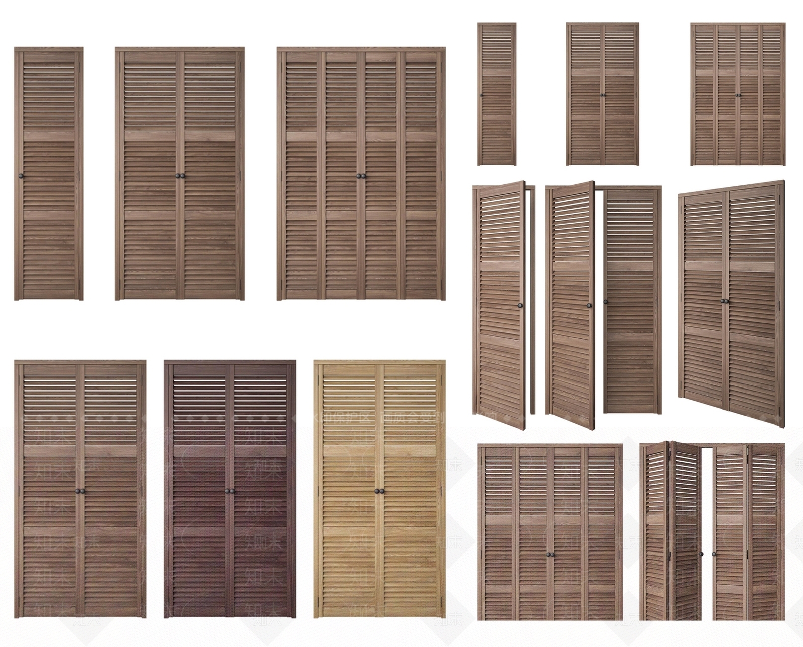 现代百叶柜门门板3D模型下载【ID:1112980862】